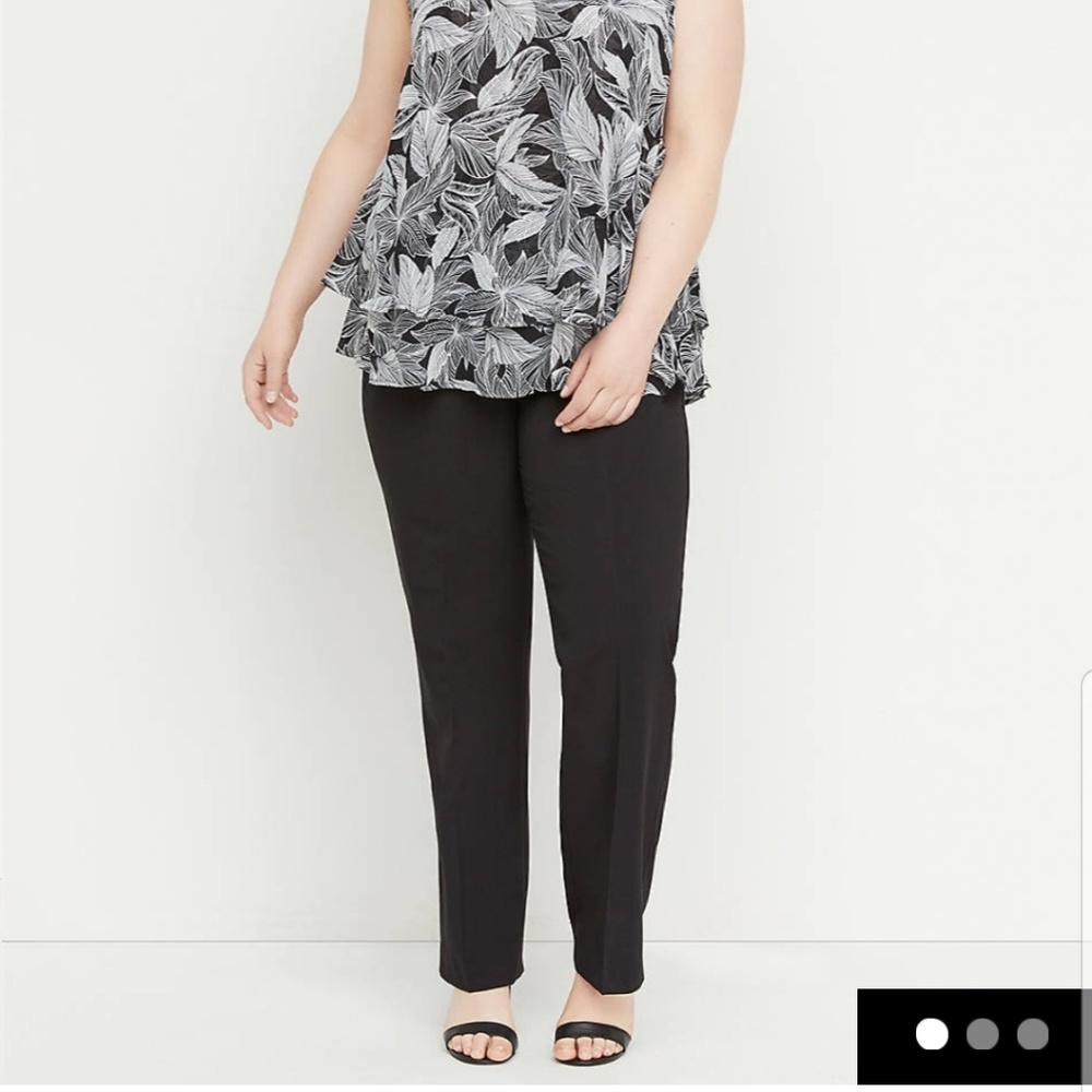Lane Bryant Black Allie Stretch Straight Leg Pant